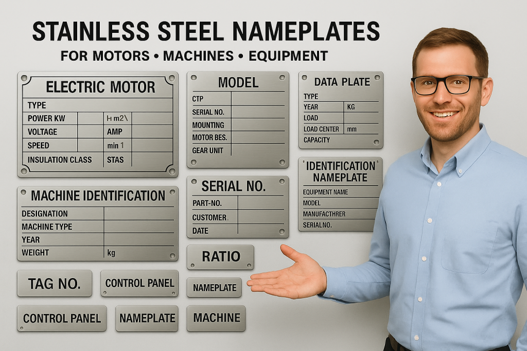 Etiquetas y Placas en Acero Inoxidable a Medida | Grabado Láser y Códigos QR