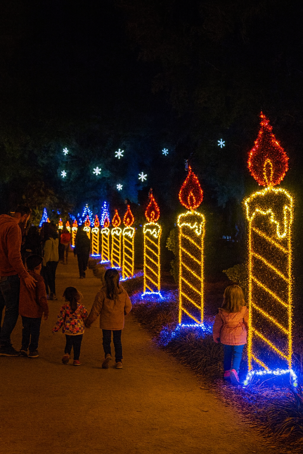 Velas navideñas para vías peatonales