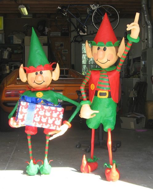 🎄 Duendes Navideños Decorativos – Pareja de 150 cm x 80 cm – Fabricación a Pedido