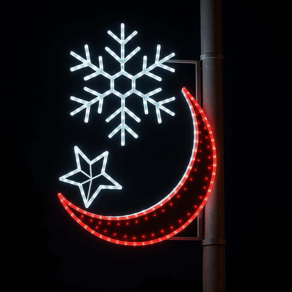 Decoración de postes navideños - Iluminado LED – Decoración Monumental para Exteriores - Image 4