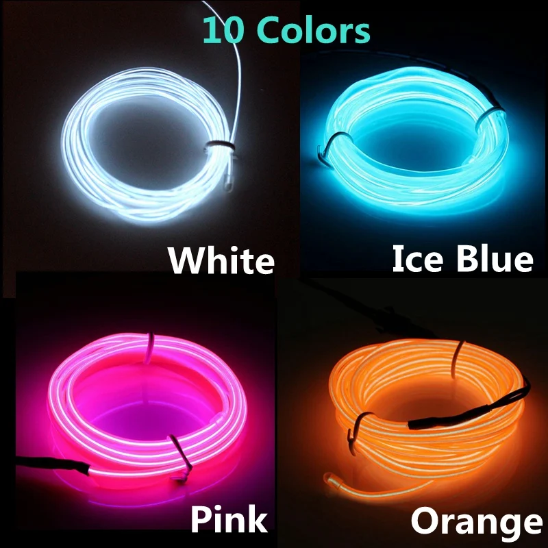 Luz de neón Flexible 1M/2M/3M/5M/10M EL cable Led neón fiesta de baile atmósfera decoración lámpara RopeTube tira Led Multicolor impermeable - Image 13