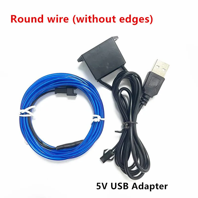 Luz de neón Flexible 1M/2M/3M/5M/10M EL cable Led neón fiesta de baile atmósfera decoración lámpara RopeTube tira Led Multicolor impermeable - Image 7