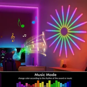 Tira de luces LED de fuegos artificiales RGB de 5V, Bluetooth, 24 teclas, Control remoto, USB, WS2812, lámpara inteligente que cambia de Color, sincronización de música, luces decorativas para el hogar