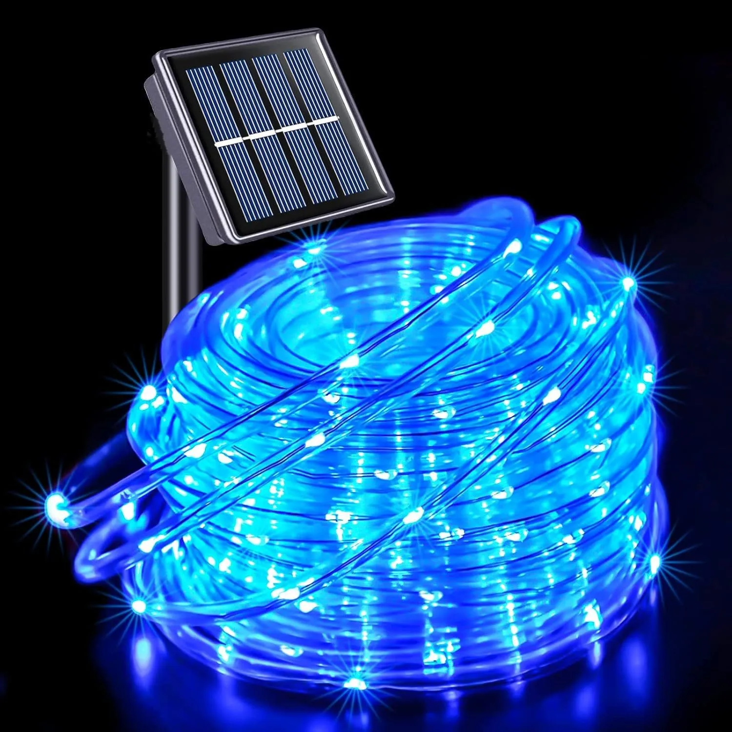 Tira de luces LED solares, tubo de cuerda, guirnalda de luces alimentada por energía Solar, decoración navideña para exteriores, jardín, césped, árbol, valla de patio - Image 10