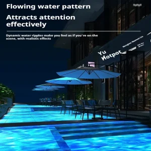 Lámpara LED con ondas de agua en el océano, luz ondulada dinámica, lámpara de proyección realista para decoración del hogar, iluminación de ambiente exterior