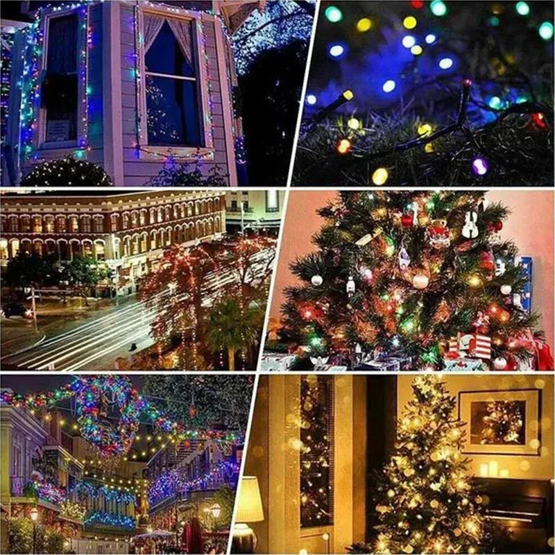 Guirnalda de luces alimentada por energía Solar para jardín, lámpara impermeable para exteriores, guirnalda de 6V para Navidad, fiesta navideña, decoración del hogar, 1 paquete - Image 5