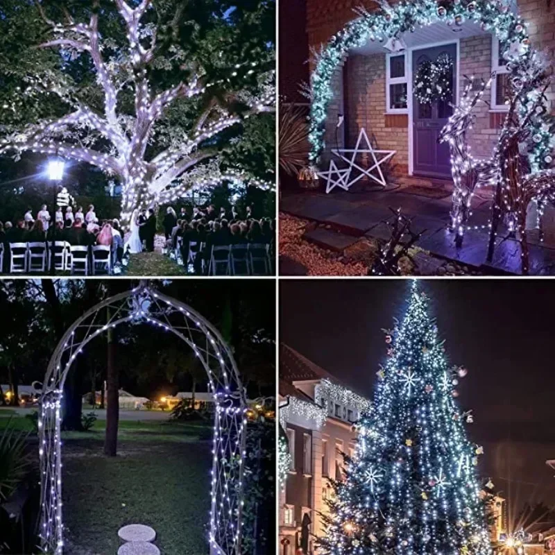 Guirnalda de luces Led solares de 7M/12M/22/32M, adorno para exteriores, guirnalda de luces Led impermeables, decoración de lámpara Solar para jardín y fiesta de Navidad - Image 5