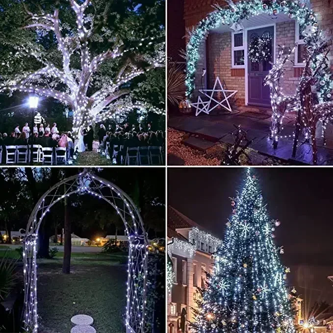 Guirnalda de luces Led solares de 7M/12M/22/32M, adorno para exteriores, guirnalda de luces Led impermeables, decoración de lámpara Solar para jardín y fiesta de Navidad - Image 15