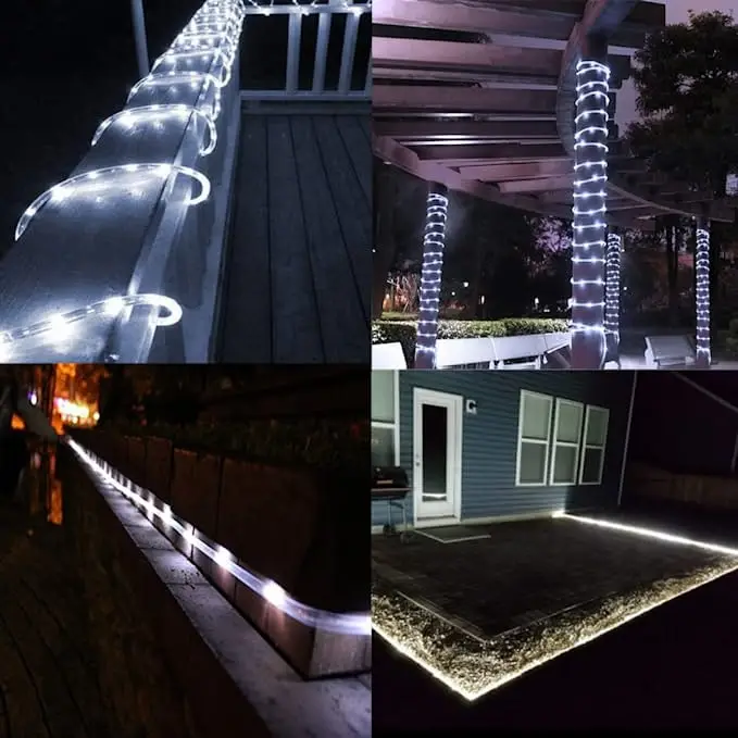 Tira de luces LED solares, tubo de cuerda, guirnalda de luces alimentada por energía Solar, decoración navideña para exteriores, jardín, césped, árbol, valla de patio - Image 22