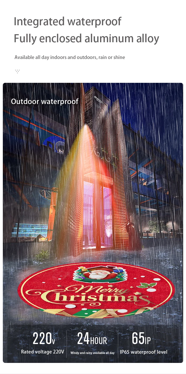 Proyector de luz Led Gobo para festivales globales, Navidad, Halloween, Año Nuevo, decoración con patrón más de varios países para fiestas y negocios - Image 11