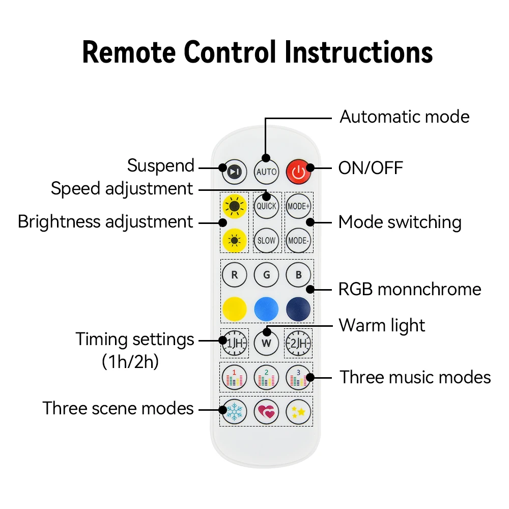 Guirnalda de luces RGB de aleros, 100 pies, 60LEDS, luces de iluminación para exteriores, temporizador de música, IP65, cadena impermeable, decoración para fiestas y vacaciones - Image 11