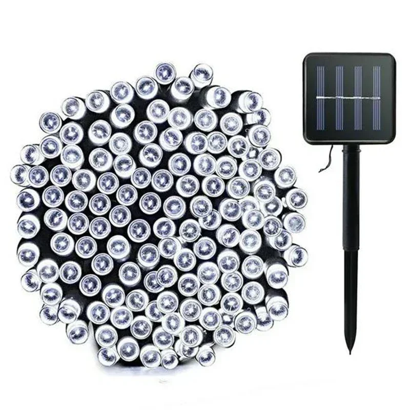 Guirnalda de luces alimentada por energía Solar para jardín, lámpara impermeable para exteriores, guirnalda de 6V para Navidad, fiesta navideña, decoración del hogar, 1 paquete - Image 8