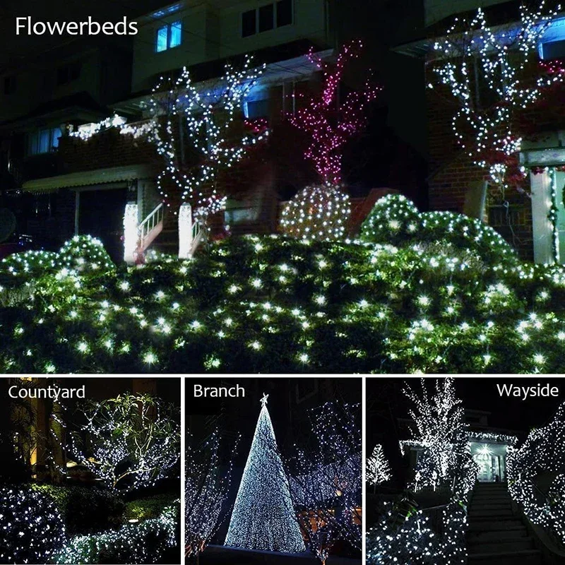 Guirnalda de luces LED de Navidad, guirnaldas de luces al aire libre para adorno, árbol, jardín, calle, boda, fiesta, decoración de Patio - Image 37