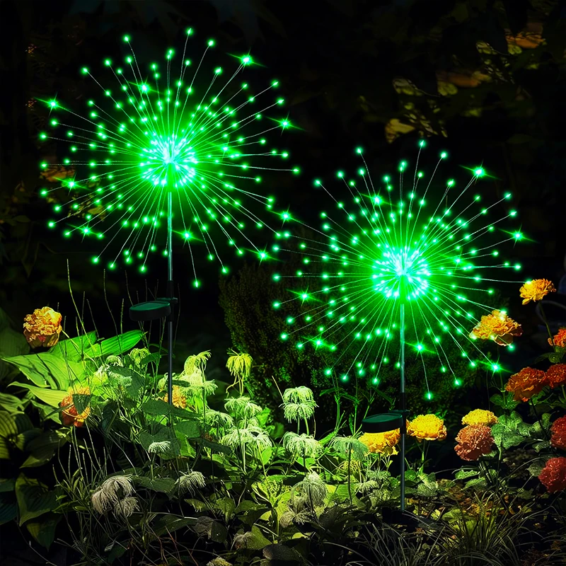 Luces solares de jardín decorativas para exteriores, luz LED de fuegos artificiales de Navidad, resistente al agua para Patio exterior, camino, césped - Image 9