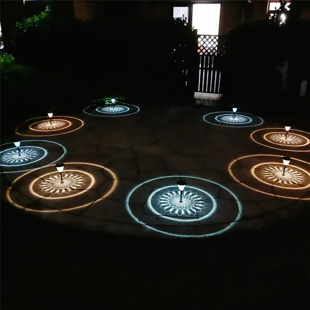 Luces solares impermeables para exteriores, luces de jardín que cambian de Color RGB, encendido/apagado automático con energía Solar, iluminación de paisaje para camino de césped exterior - Image 9