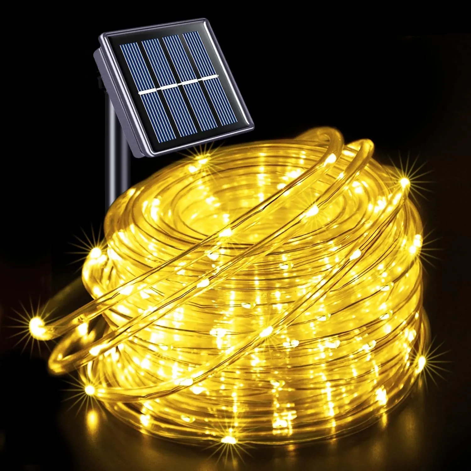 Tira de luces LED solares, tubo de cuerda, guirnalda de luces alimentada por energía Solar, decoración navideña para exteriores, jardín, césped, árbol, valla de patio - Image 7