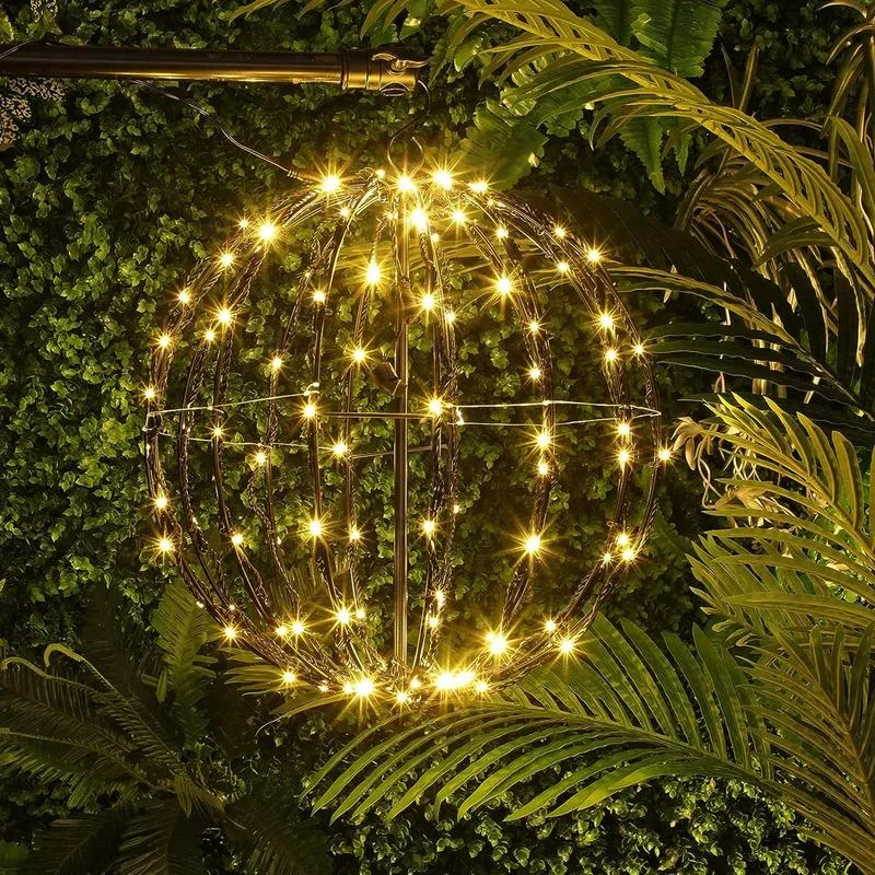 Esfera iluminada para decoración navideña, marco de iluminación LED con bola brillante, luces de bola grandes, luces de hadas para decoración de porche y Patio - Image 6
