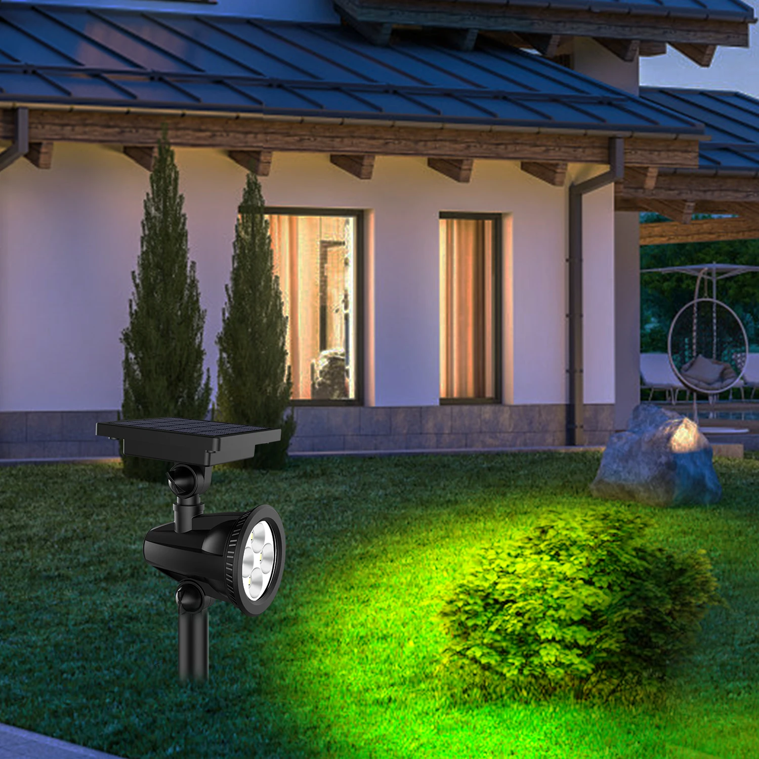 2025 iluminación LED Solar impermeable para exteriores, foco de césped de alto brillo para jardines, patios, árboles, caminos, terraza - Image 14