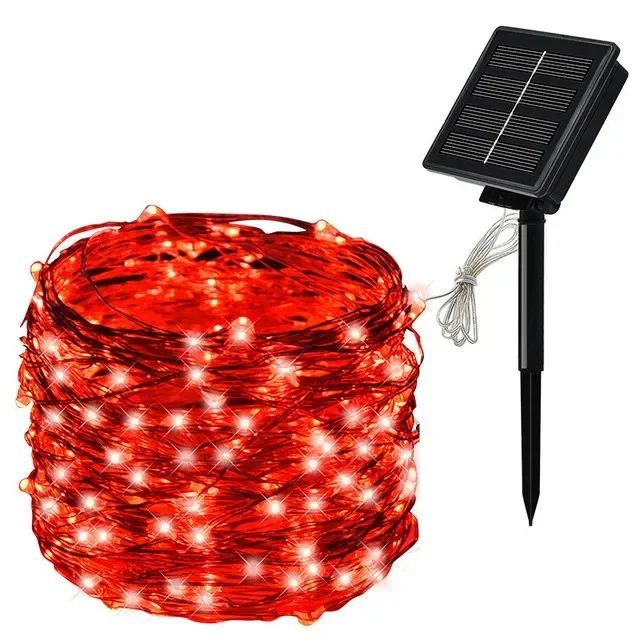 Guirnalda de luces Led solares de 7M/12M/22/32M, adorno para exteriores, guirnalda de luces Led impermeables, decoración de lámpara Solar para jardín y fiesta de Navidad - Image 12
