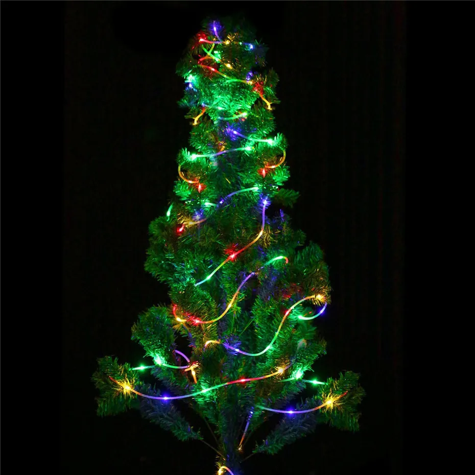 Tira de luces LED solares, tubo de cuerda, guirnalda de luces alimentada por energía Solar, decoración navideña para exteriores, jardín, césped, árbol, valla de patio - Image 19