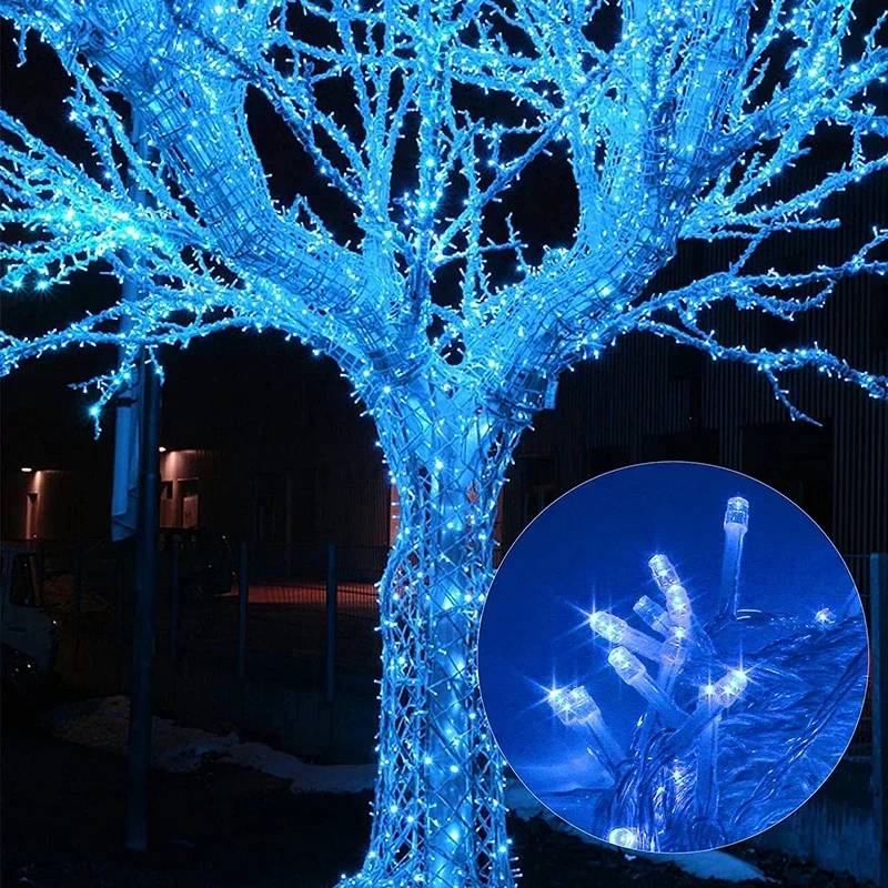 Guirnalda de luces LED de Navidad, guirnaldas de luces al aire libre para adorno, árbol, jardín, calle, boda, fiesta, decoración de Patio - Image 34