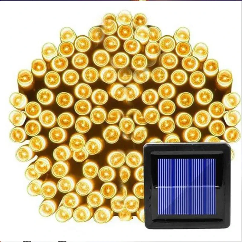 Guirnalda de luces alimentada por energía Solar para jardín, lámpara impermeable para exteriores, guirnalda de 6V para Navidad, fiesta navideña, decoración del hogar, 1 paquete - Image 7
