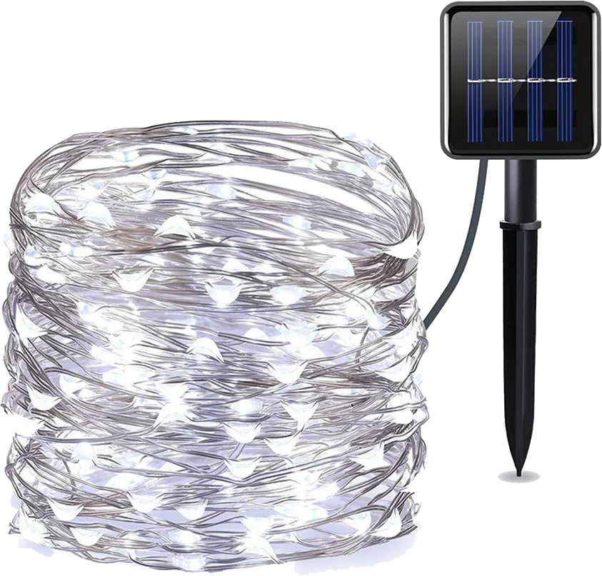Guirnalda de luces Led solares de 7M/12M/22/32M, adorno para exteriores, guirnalda de luces Led impermeables, decoración de lámpara Solar para jardín y fiesta de Navidad - Image 10