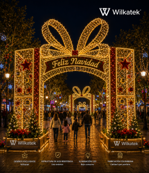 Portal Navideño Monumental LED para Parques y Municipios | Wilkatek Colombia