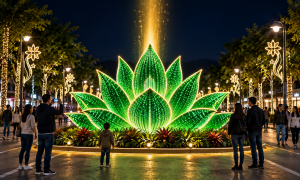Flor de Loto LED Monumental para Alumbrados Navideños | Wilkatek