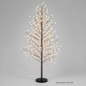 WK-ARB-004 Árbol chamizo con bolitas 150 LED – 1,8 m (Caja x 20 und)