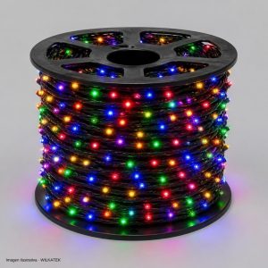 Lineal 1000 LED, cable verde en carrete, 5 vías, 100 metros (Caja x 10 und)