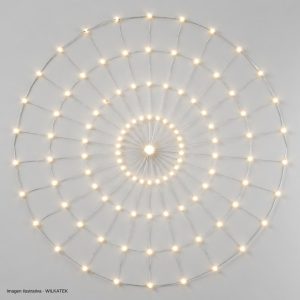 Malla araña 320 LED, cable siliconado, 8 vías con multifunciones, 1.5M de diámetro (Caja x 48 und)