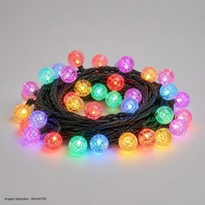Lineal 15 LED, 4 metros, cable siliconado, Figura: Bola con ondas y grieta (Caja x 50 und)