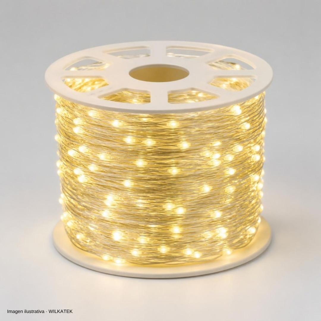 Lineal de 2000LED, cable alambre plata bombillo de luciérnagas, 60 metros de largo (Caja x 18 und)