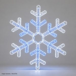 Figura: Copo de nieve de 280 LED, 60cm, azul con blanco y blanco con azul, surtido (Caja x 10 und)