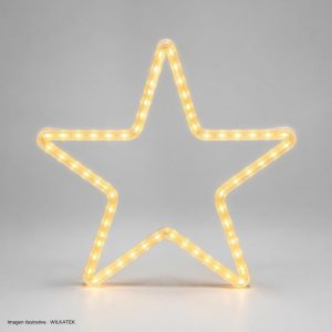 Estrella de 40 cm en acrílico con cable flexible, 48 LED y 8 funciones (Caja x 40 und)