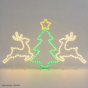 2 reneos + 1 árbol 70 LED (Caja x 20 und)