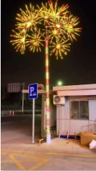 Arbol con simulaciond e juegos pirotecnicos