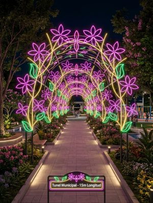 Túnel de Luces Mágicas "Sendero Floral"