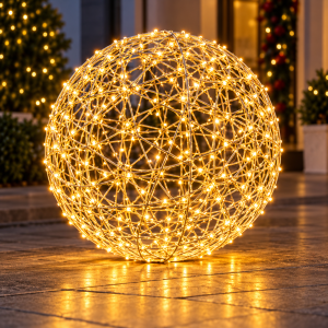 Esferas Luminosas Navideñas LED en Luz Cálida, Roja, Azul y Blanca | Decoración Profesional Wilkatek