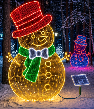 Muñeco de nieve con Iluminación LED - Solar | Wilkatek