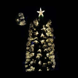 Árbol de fibra óptica – cálido con adornos (WK-AFO-004)