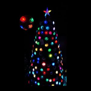Árbol de fibra óptica – esferas LED multicolor (WK-AFO-007)