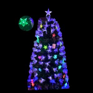 Árbol de fibra óptica – morado con estrellas (WK-AFO-014)