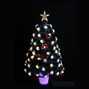 Árbol de fibra óptica con matera iluminada (varios modelos) (WK-AFO-020)