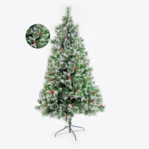 Árbol nevado con piñas y frutos rojos (WK-ARN-013)