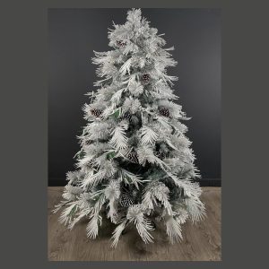 Árbol nevado premium con piñas (WK-ARN-025)