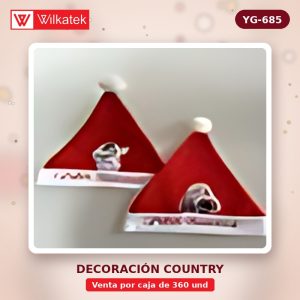 Gorro feliz navidad con luz (Opp x 360 und)
