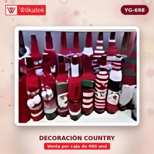 Funda para botella de vino surtido en diferentes modelos. (Opp x 480 und)