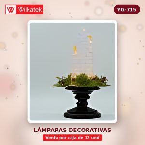 NUEVO: Lampara forma vela luz calida medida 10.5x10.5x39 (Empacado con icopor x 12 und)
